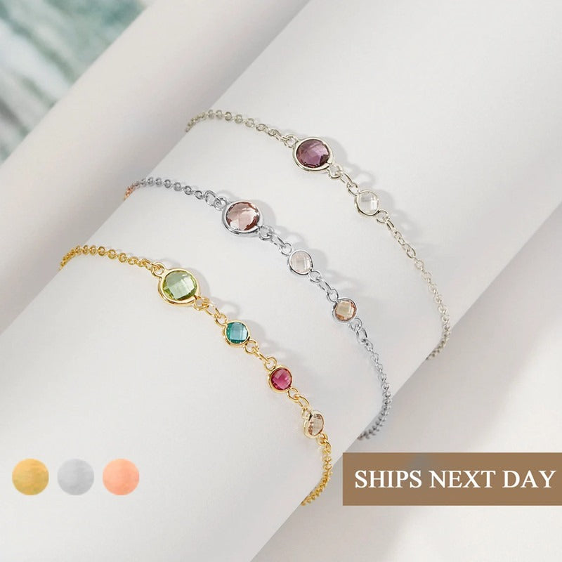 Birthstone Exquisite Diamond Hand Jewelry Women's Simple Rhinestone Bracelet