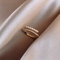 Korean New Baroque Pearl Index Finger Ring Fashion Temperament Simple Versatile Ring Jewelry