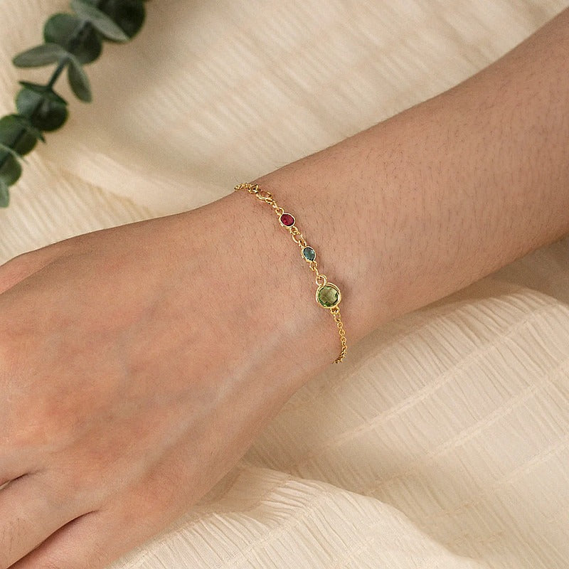 Birthstone Exquisite Diamond Hand Jewelry Women's Simple Rhinestone Bracelet