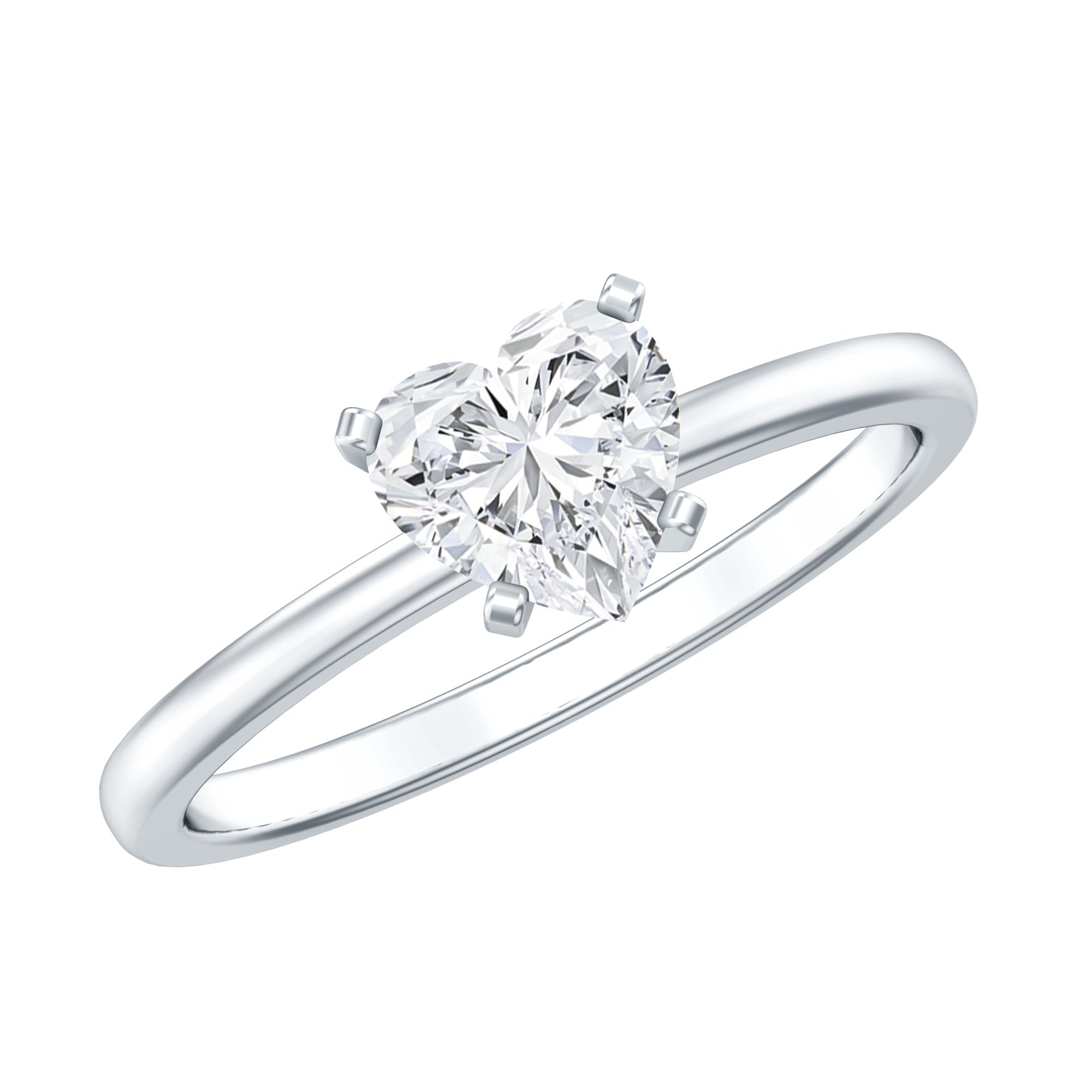 Certified 1.2 Carat Lab Grown Diamond Heart Engagement Ring