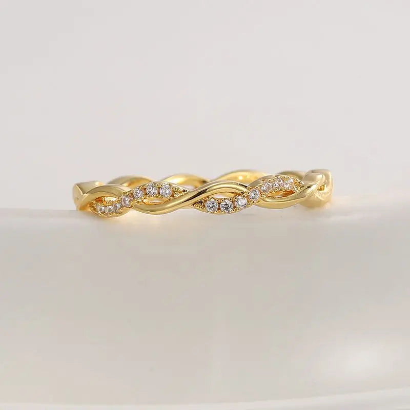 925 Sterling Silve Wedding Band Eternity Rings for Women Brilliant Round Zirconia Thin Elegant Female Fine Jewelry