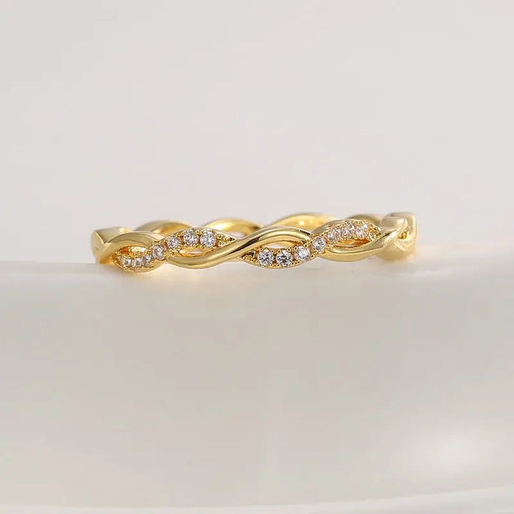 925 Sterling Silve Wedding Band Eternity Rings for Women Brilliant Round Zirconia Thin Elegant Female Fine Jewelry