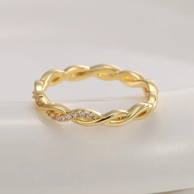 925 Sterling Silve Wedding Band Eternity Rings for Women Brilliant Round Zirconia Thin Elegant Female Fine Jewelry