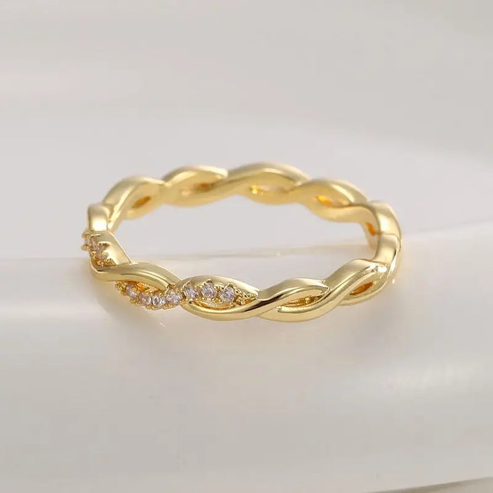925 Sterling Silve Wedding Band Eternity Rings for Women Brilliant Round Zirconia Thin Elegant Female Fine Jewelry