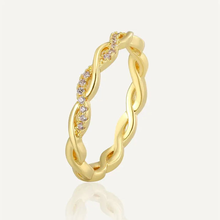 925 Sterling Silve Wedding Band Eternity Rings for Women Brilliant Round Zirconia Thin Elegant Female Fine Jewelry
