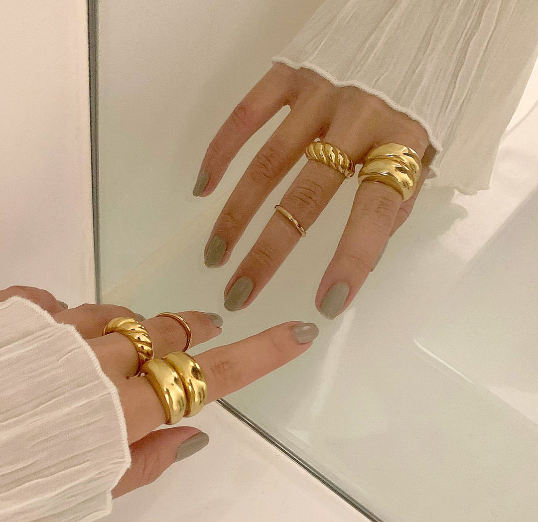 DIDI THIN GOLD STACKABLE RING BAND